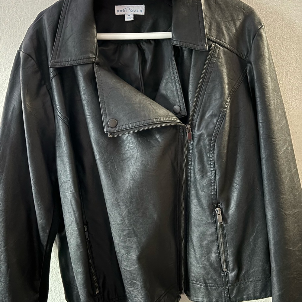 Boutique+ Faux leather Moto Jacket. Never worn, tags removed